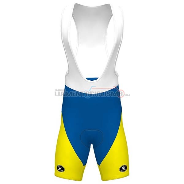 Abbigliamento Ciclismo Sport Vlaanderen-Baloise Manica Corta 2020 Bianco Giallo Blu